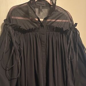 Paskal Designer black dress new never worn M flowy 100% cotton